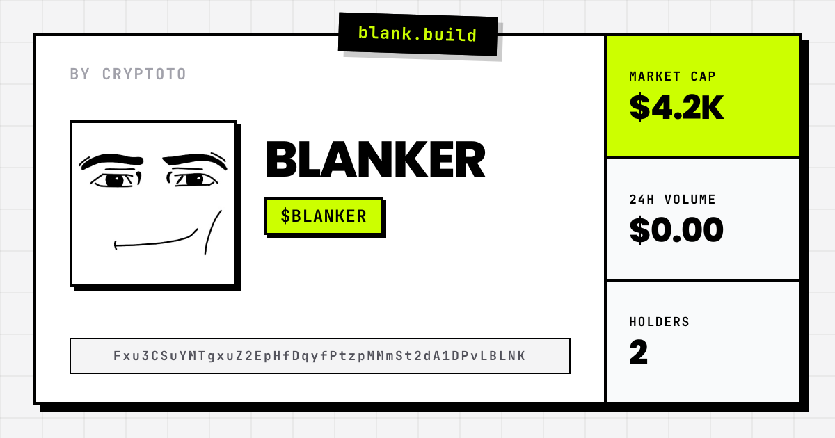Blanker ($BLANKER) price & chart · Blank